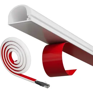 39"TV Cord Hider for Wall Mounted TV, Selfadhesive Wall  Hider for 1 Cord, Flexible  White Cord Covers Wire Hiders for Cords  Wall,Babyproof  Concealer Raceway Management