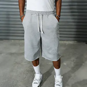 Men’s American Vintage Summer Loose Drawstring Knee-Length Bermuda Shorts, Street Casual Style