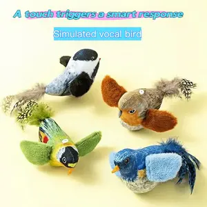 Cat toys sound bird simulation will call bird hanging teaser cat stick kitten boredom boredom teasing cat toys