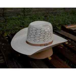 Twister Hats: Honeycomb 30X Shantung Tan/Ivory