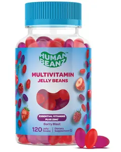 Multivitamin Jelly Bean Gummies with Zinc for Men and Women, Immune Support Dietary Supplements for Adults, Vegetarian, 120 Berry Blast Jelly Beans, Kosher