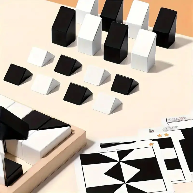 Wooden Hidden Block Puzzle Set, Interactive Family Game, Building ...