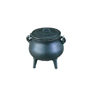 Cast Iron Cauldron w/ Lid - Mini Plain (3.5 in.)