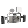 SmallRig Universal Phone Cage Smartphone Video Rig Kit for Filmmaking Vlogging, Handheld Case Stabilizer with Double Handles & Multiple Expansion Ports, Compatible with iPhone Samsung Pixel Android 4121