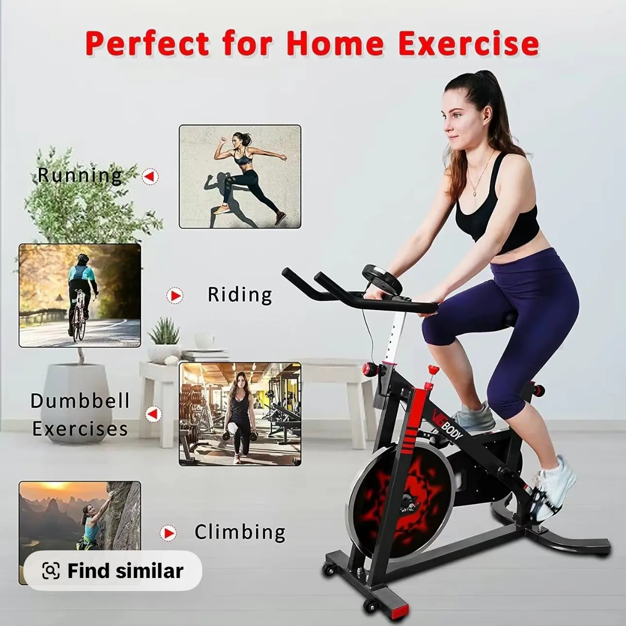 Relife Sports Stationary Exercise Bike for Cardio Workout with Comfortable Seat Cushion LCD Monitor 330LBS Capacity Ideal for Home Training