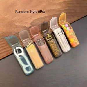 Mini Portable Storage Box, Small Parts Organizer, Travel Toothpick Holder, Floss & Pill Case, Multi-Purpose Jewelry Box, Gift Idea for Women