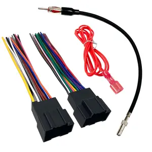 Radio Stereo Wiring Harness with Antenna Adapter for 2006-2017 Chevrolet, GMC, Pontiac, Cadillac, Buick Aftermarket GM Chevy Wire Plug Connector Kit Car Cable Replacement