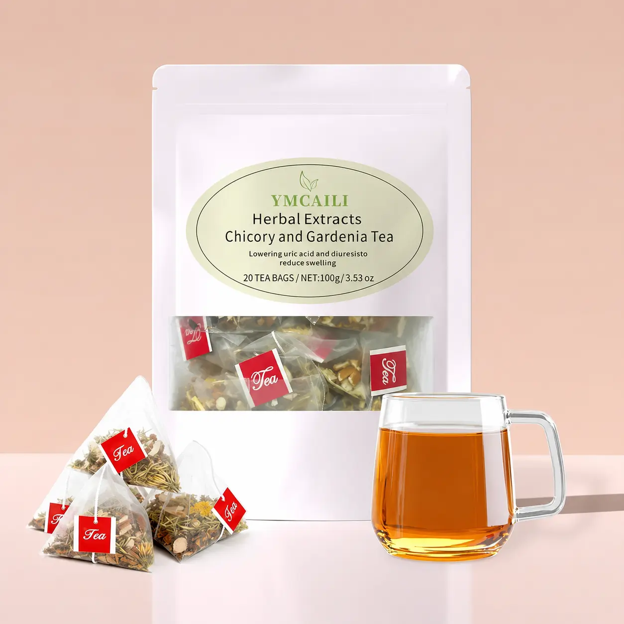 Cooling Herbal Tea with Chicory & Gardenia | Refreshing Summer Flower Tea for Cozy Tea Moments | Caffeine Free Botanical Tea Bags, 20 Bags Health Treasure Five Gut Cleanse Tea Organic Cleanse Tea Decaf Tea Detox Tea kombucha hibiscus tea parsley  Beverage