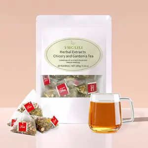 Cooling Herbal Tea with Chicory & Gardenia | Refreshing Summer Flower Tea for Cozy Tea Moments | Caffeine Free Botanical Tea Bags, 20 Bags Health Treasure Five Gut Cleanse Tea Organic Cleanse Tea Decaf Tea Detox Tea kombucha hibiscus tea parsley  Beverage