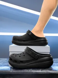 Unisex Platform Clogs, Breathable Lightweight Clogs, EVA Breathable Upper, Non-Slip Wear-Resistant Sole, 2-In-1 Wear, Summer Outdoor Slippers