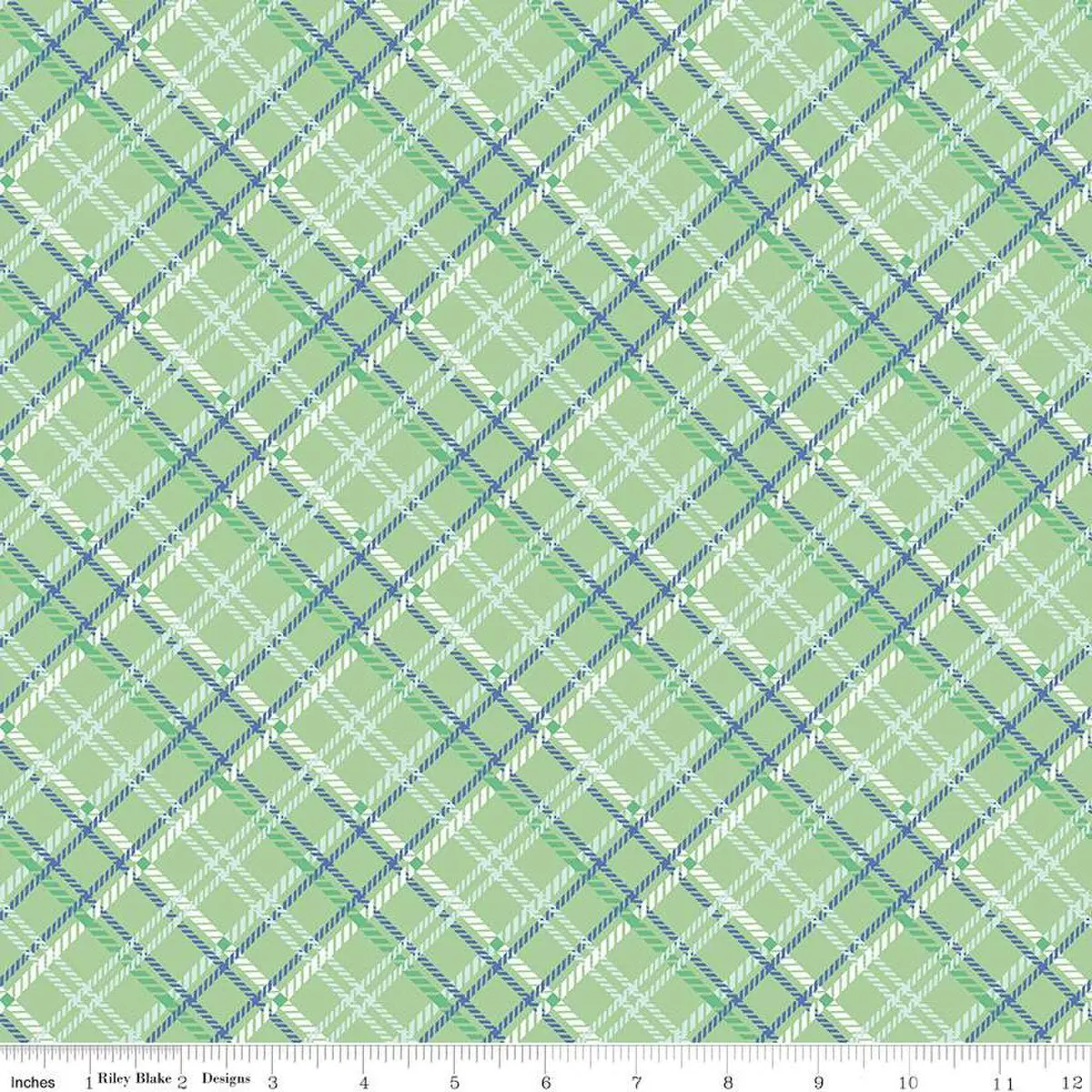 Fabric Riley Blake Sage Plaid Simple Pleasures by the Quarter Yard C16651-SAGE