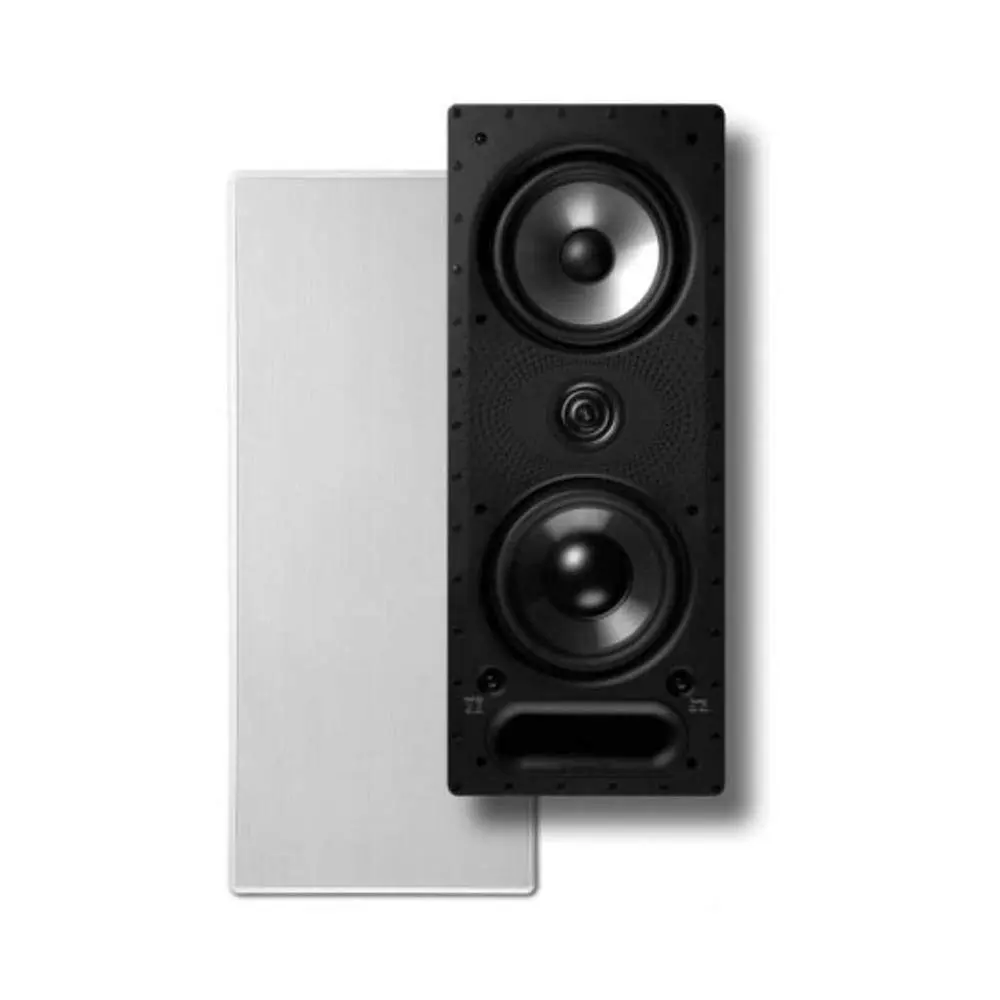 Polk Audio Vanishing Series 265-LS In-Wall 3-Way Loudspeaker with Mount Compatibility, Dual 6.5" Dynamic Balance Drivers, 1" Ring-Radiator Tweeter, Polk PowerPort Technology, Rotating Cam System for Easy Installation, White