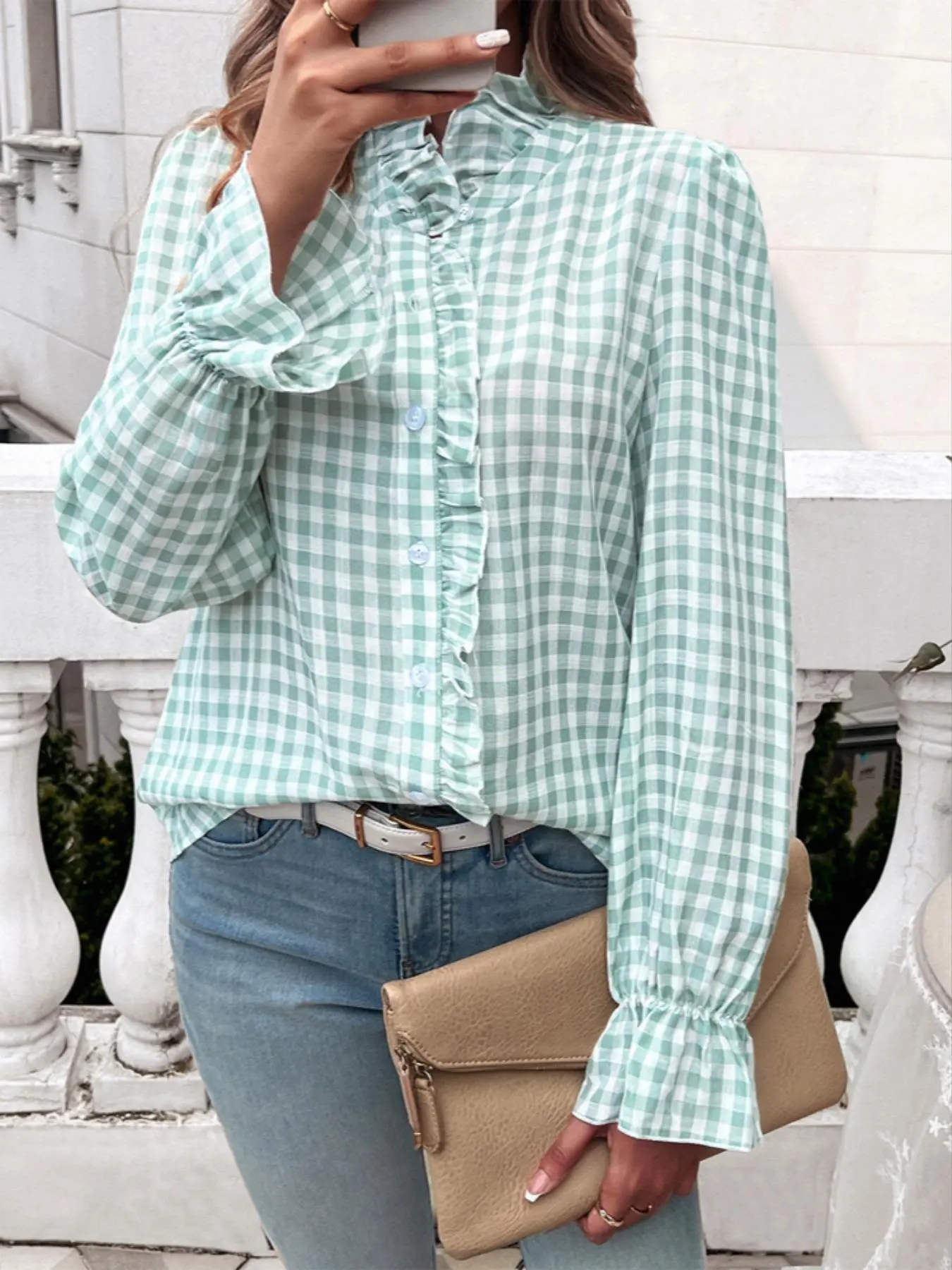 ジャケット・アウター notconventional / loop button long shirt long top with buttons - TikTok Shop