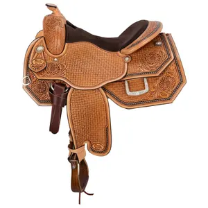Billy Royal Elite Floral Tooled Western Show Saddle