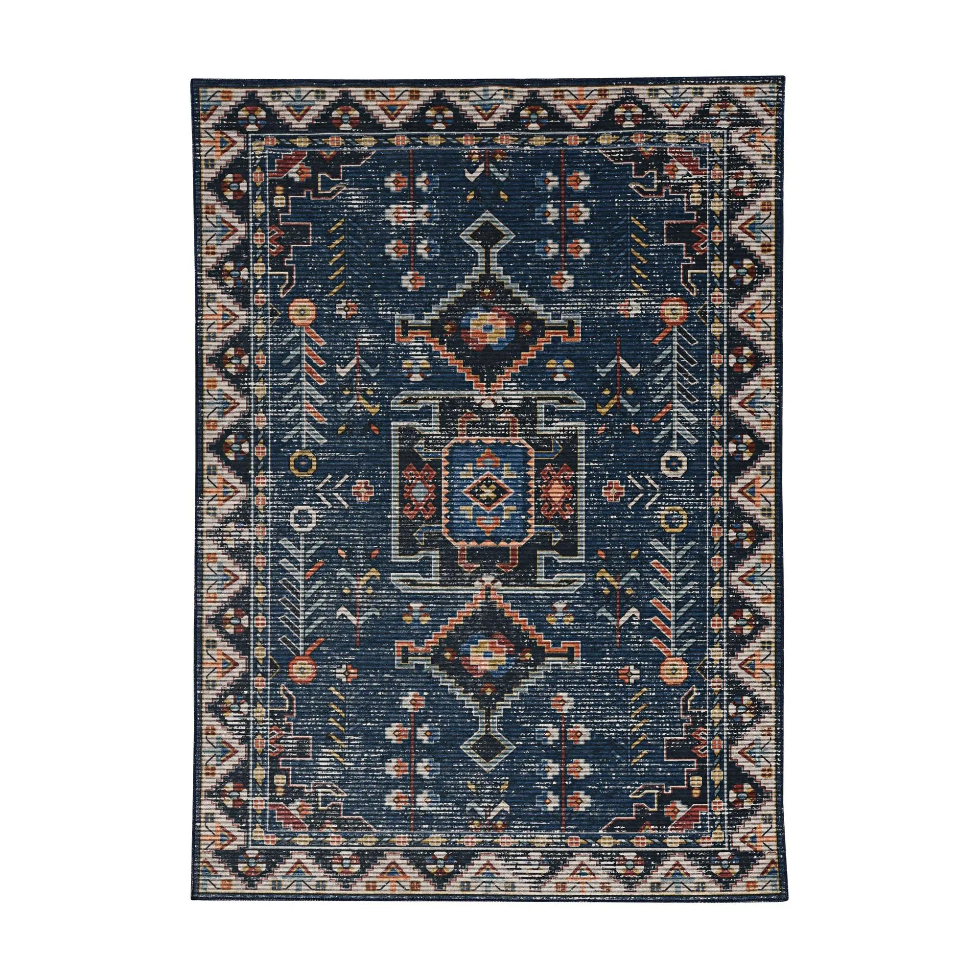 Linon Home Riley Washable 5'x7' Non-Slip Decora tive Rug