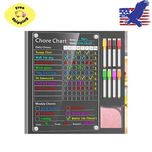 Acrylic Magnetic Chore Chart for Kids,Chores Chart for Fridge Refrigerator