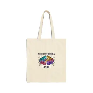 Neurodivergent & Proud Tote, Autistic Pride, Neurodiversity Affirming, Sensory-Friendly Canvas