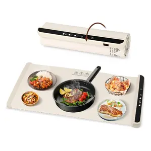 Food Warming Mat, Electric Warming Tray for Parties & Buffets with 3 Temperature & Fast Heating, Electric Food Warmer Mat, Foldable Silicone Heating Mat