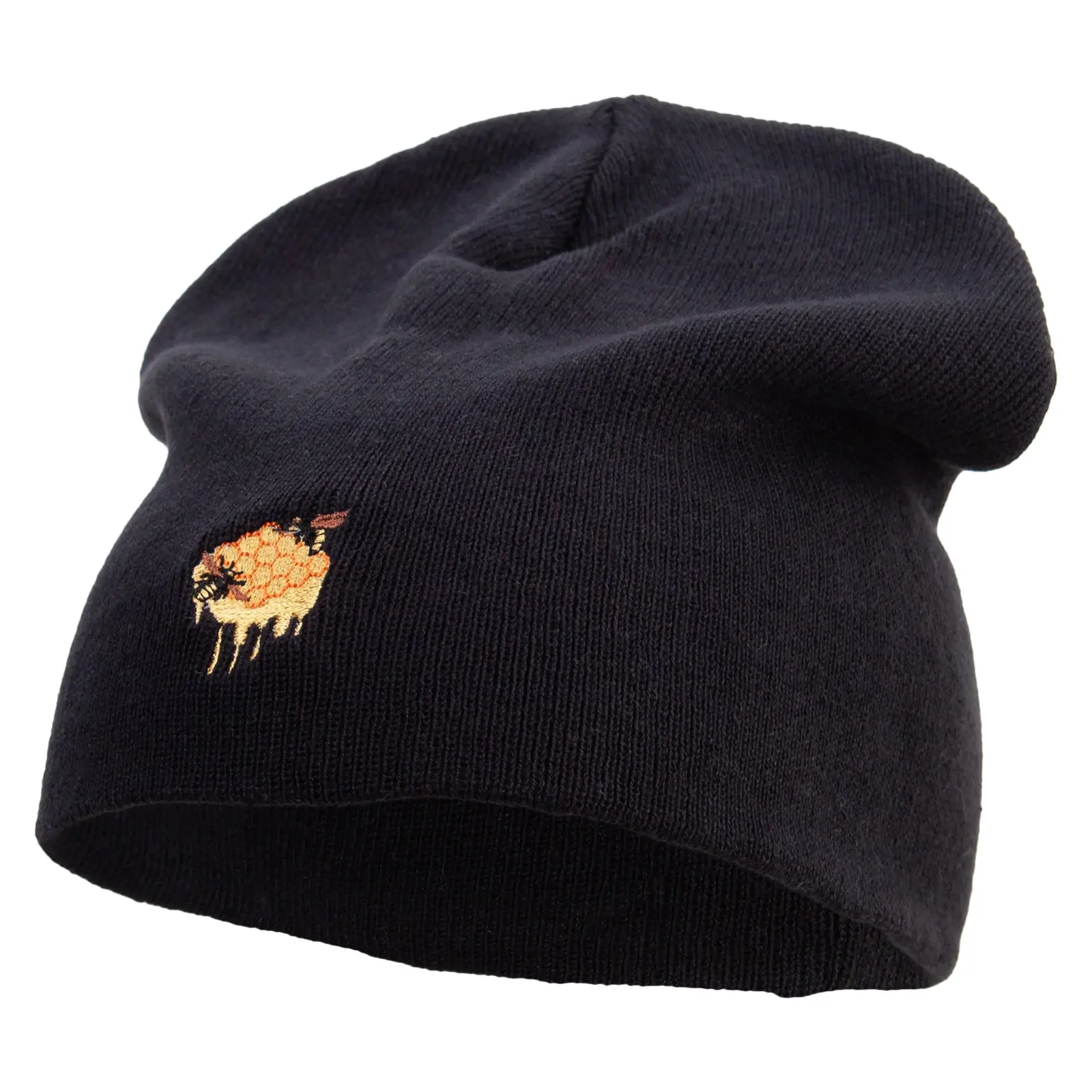 Honeycomb with Bees Big Size Superior Cotton Short Knit Beanie