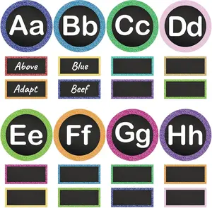 Wall Bulletin Board Set for Classroom Chalkboard Alphabet Letter Cutouts for Primary School   Classroom Decoration 128 count