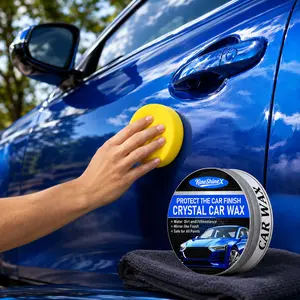 Crystal Car Wax with Sponge – Nano Technology Coating, Water & UV Resistant, Mirror-Like Shine, Easy Car Polishing for DIY Auto Detailing, Perfect Gift for Car Enthusiasts