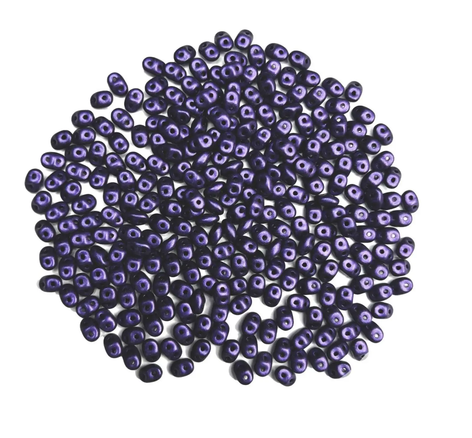 SUPERDUO JET METALLIC SUEDE-PURPLE, for jewelry making, custom jewelry, handmade jewelry, beaded jewelry,  beading supplies