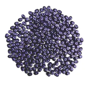 SUPERDUO JET METALLIC SUEDE-PURPLE, for jewelry making, custom jewelry, handmade jewelry, beaded jewelry,  beading supplies