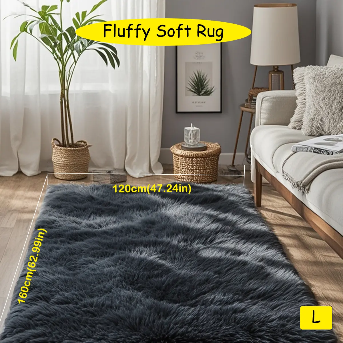 Plush Carpet, Soft Fluffy Rug, Non-slip Soft Mat for Indoor Decor, Tuff Tufted Carpet for Living Room, Bedroom, Modern Area Rug pet mat