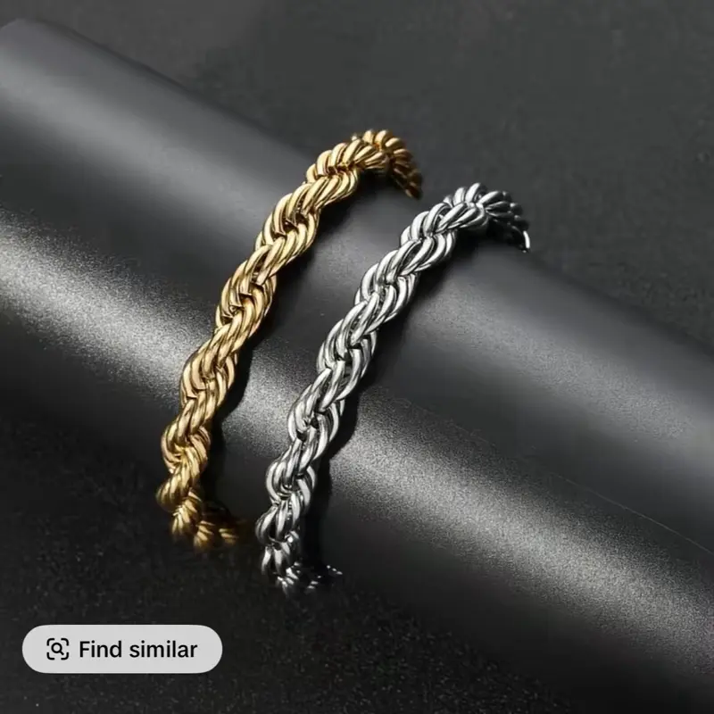 Rope bracelet beautiful design stainless steel gold plating