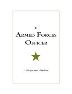 USED-The Armed Forces Officer by U. S. Department of Defense (Paperback)