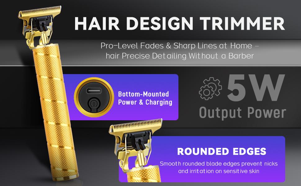 LQT All-In-One Gold Men's Hair Cutting Kit, Cordless Rechargeable Hair Clipper & T-Blade Trimmer with LCD Screen, Complete Home Barber Set with Full Accessories, Save Money on Barbers for DIY Haircuts, Beard Care & On-the-Go Travel