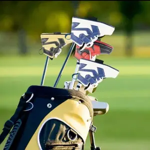 Premium Golf Putter Cover: Iconic Sneaker Style Design Velcro Leather Embroidered Plush inside