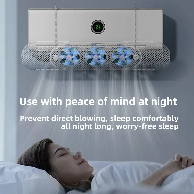 Ventilation Fan Blade Hanging Air Conditioner Wind Deflector Anti-Direct Blowing No Installation Required Air Outlet Household Wall-Mounted Wind Shield