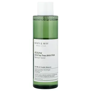 Mary & May Vegan CICA Tea Tree AHA PHA Blemish Toner, 6.76 fl oz (200 ml)