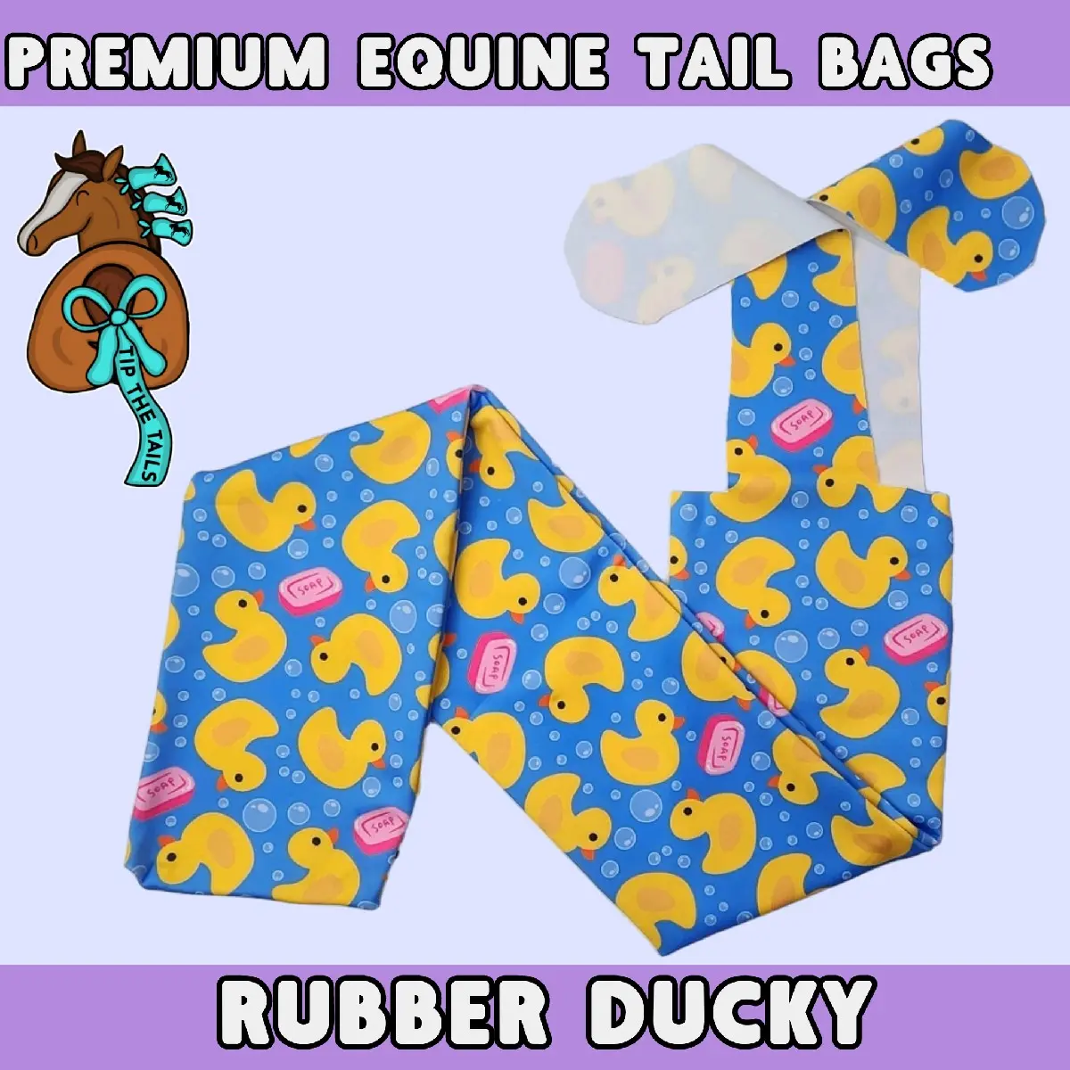 Rubber Ducky Equine Tail Bag - Tail Bags for Horses - Equine Tail Protection - Equestrian Grooming