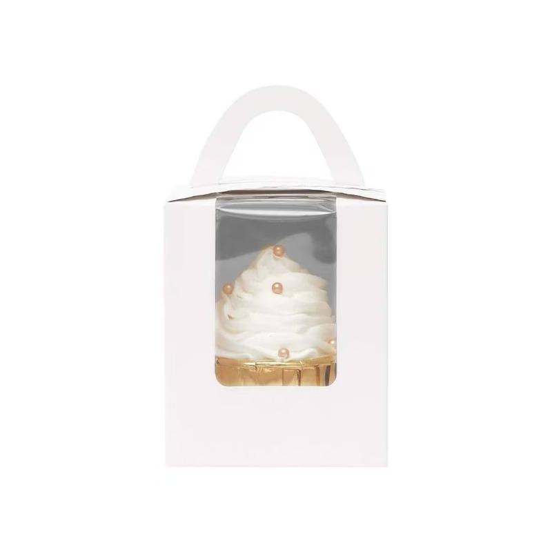 60pcs Cupcake Boxes Individual Disposable White Single Box with Window 3.6 3.6 4.3inch Cupcake ContainersHolders, Cupcake Packaging, Party Favors, Elegant Presentation, Foodsafe Material, Individual Containers, Dessert Holders, Catering Services outdoorfu