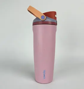 30oz Owala Style Insulated Tumbler with Carry Handle, 24hr Cold Retention, BPA-Free, Spill-Proof Lid for Sports & Daily Use - Cute Pink Multi-Color Drinkware Flasks Mug Bottles Bottled Water Bottles Portable
