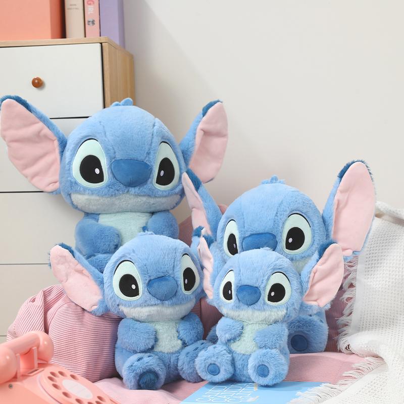 【Holiday Gift】Disney Stitch Basic Style Sitting Plush Doll - Soft Cuddly Stuffed Toy, Adorable Home Decor & Sweet Gift for Her| Shopping Bag  , Holiday & Holiday Haul