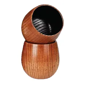 Charred Wooden Bourbon Drinking Glass Original Charred Whiskey Cup Set of 2 Great Anniversary Birthday Gifts for Men Him Dad Rustic Charm Whiskey Lovers