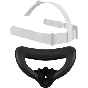 Strap and  Cover Pad for Oculus Quest 2,  Replacement Headstrap&Sweatproof PU Leather  Cushion Pad - VR Accessories Kit Compatible with  Quest 2 Headset