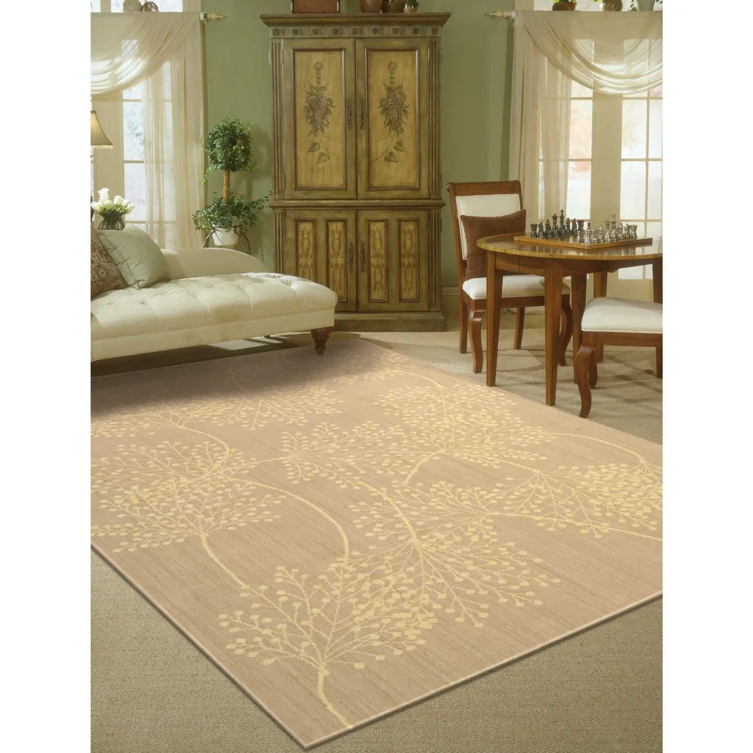 Nourison Capri Chocolate Plant-Themed Area Rug, Plant-Themed Area Rugs