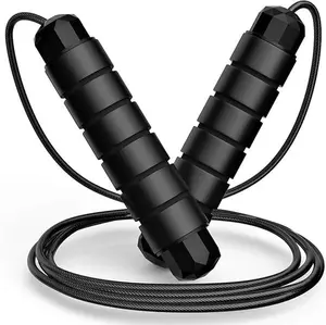 ump Rope, Tangle-Free Rapid Speed Jumping Rope Cable with Ball Bearings for Women, Men, and Kids, Adjustable Steel Jump Rope Workout with Foam Handles for Fitness, Home Exercise & Slim Body