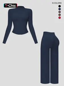 Women's Yoga Set, Tight-Fitting Wide-Leg Casual Sportswear, Outdoor Running Fitness, Comfortable & Stylish Design, Yoga Tracksuit Set