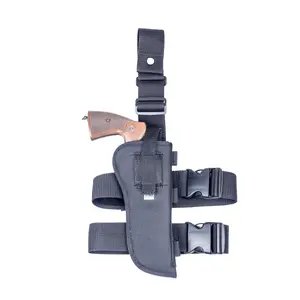 OUTBAGS USA NTAC10 Premium Nylon Drop Leg Thigh Holster with Bullet Shell Ammo Loops - Fits Most 6" Barrel 6-Shot Standard Size Revolvers – Tactical Double Leg Straps, Made in USA