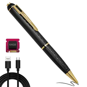 1080P HD Body Camera Pen, 64GB Mini Security Camera Pen for Office Meetings, Indoor/Outdoor Use
