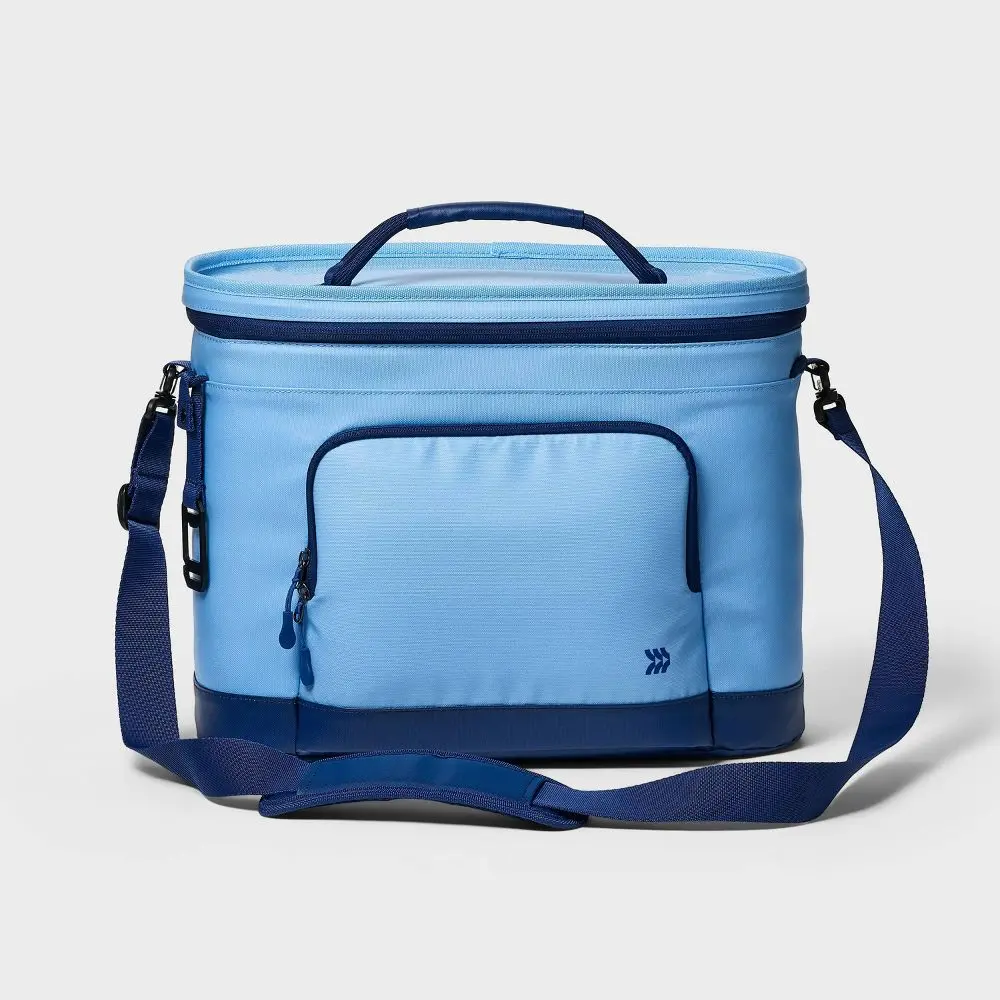 All In Motion Soft-Sided Cooler Backpack - 24-Can Capacity, Adjustable Straps, Compact, for Outdoor Sports, Casual Coolers, Travel Use