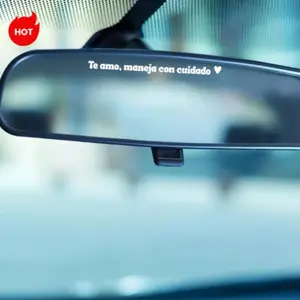 2PACK Te Amo Maneja Con Cuidado Car Decal for Rearview Mirror & Windshield Sticker for Cars Simple Design for Safe Driving Ideal for Drivers & Car Enthusiasts Vehicle Exterior Decoration Sticker