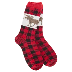 World's Softest Socks - Red Nature Walk Crew