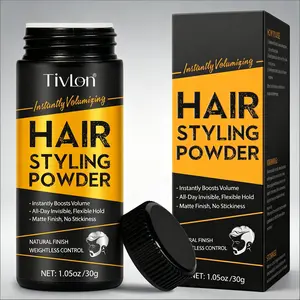 Tivlon Men's Matte Hair Clay Powder 30g, Refreshing Non-Greasy, Voluminous Airy Texture, Natural Look, Fixes Flat Hair