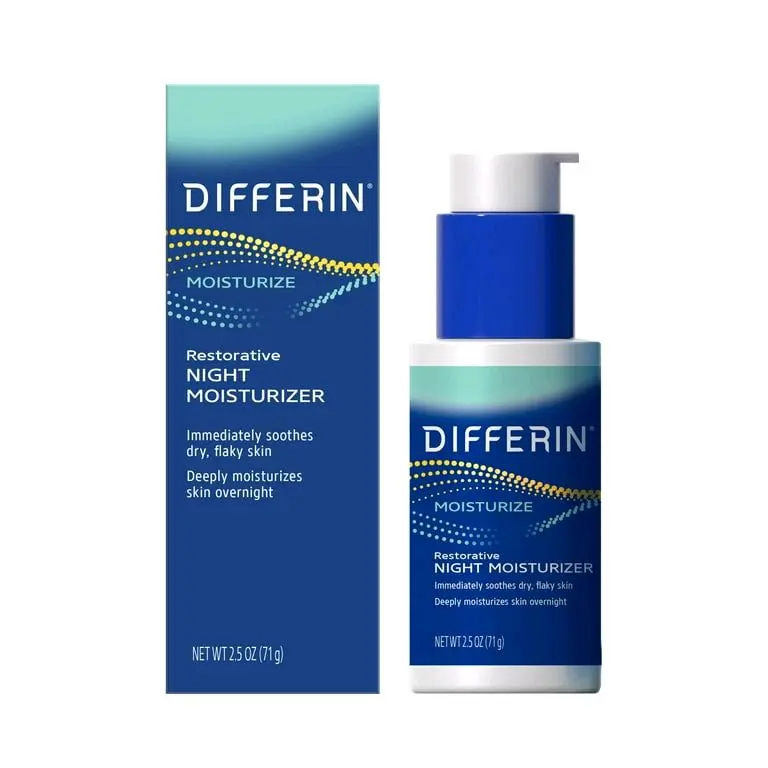 Differin Restorative Night Moisturizer with Hyaluronic Acid, Fragrance-Free, 2.5 oz